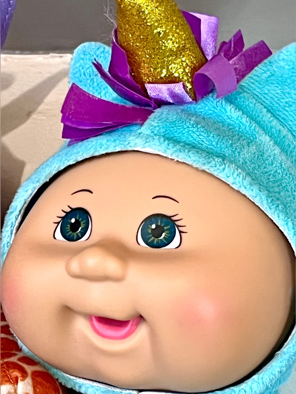 Cabbage Patch Kids Cuties Plush Lot of 3 Shark Giraffe Unicorn 9" Dolls - Picture 3 of 11